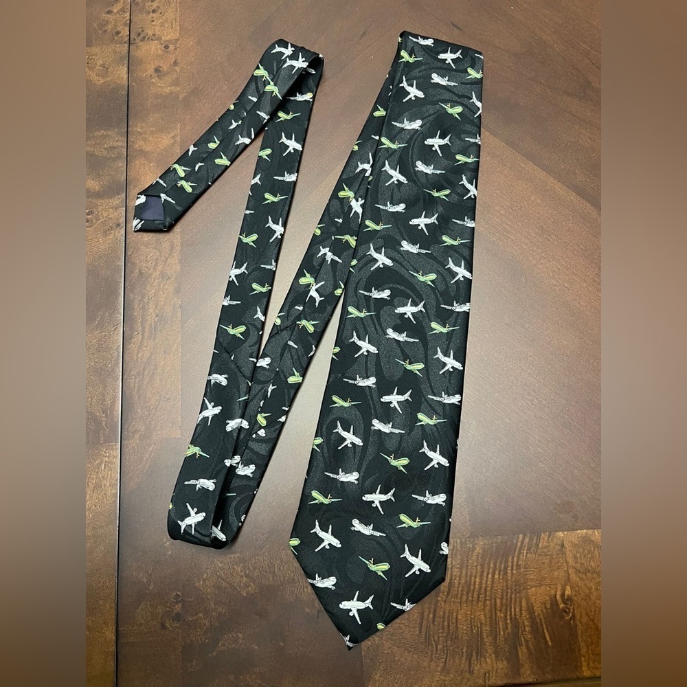 Italian Handmade Tie – Airplane Aero Pilot Print